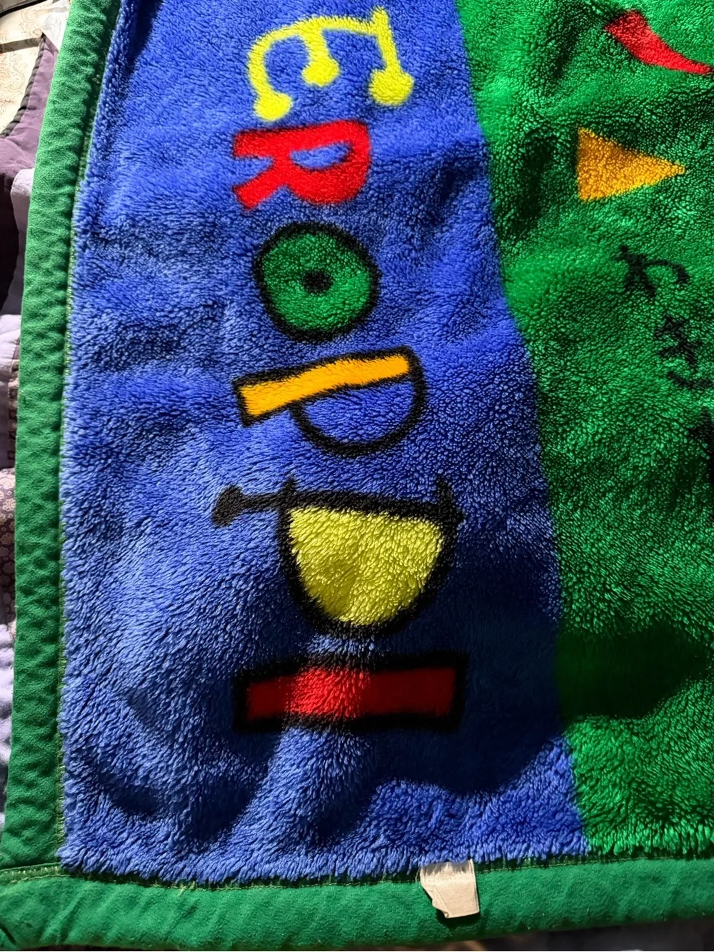 Vintage 1993 Sanrio Kero Keropi Blanket Rare Design 51x70 Inches Bedroom Decor